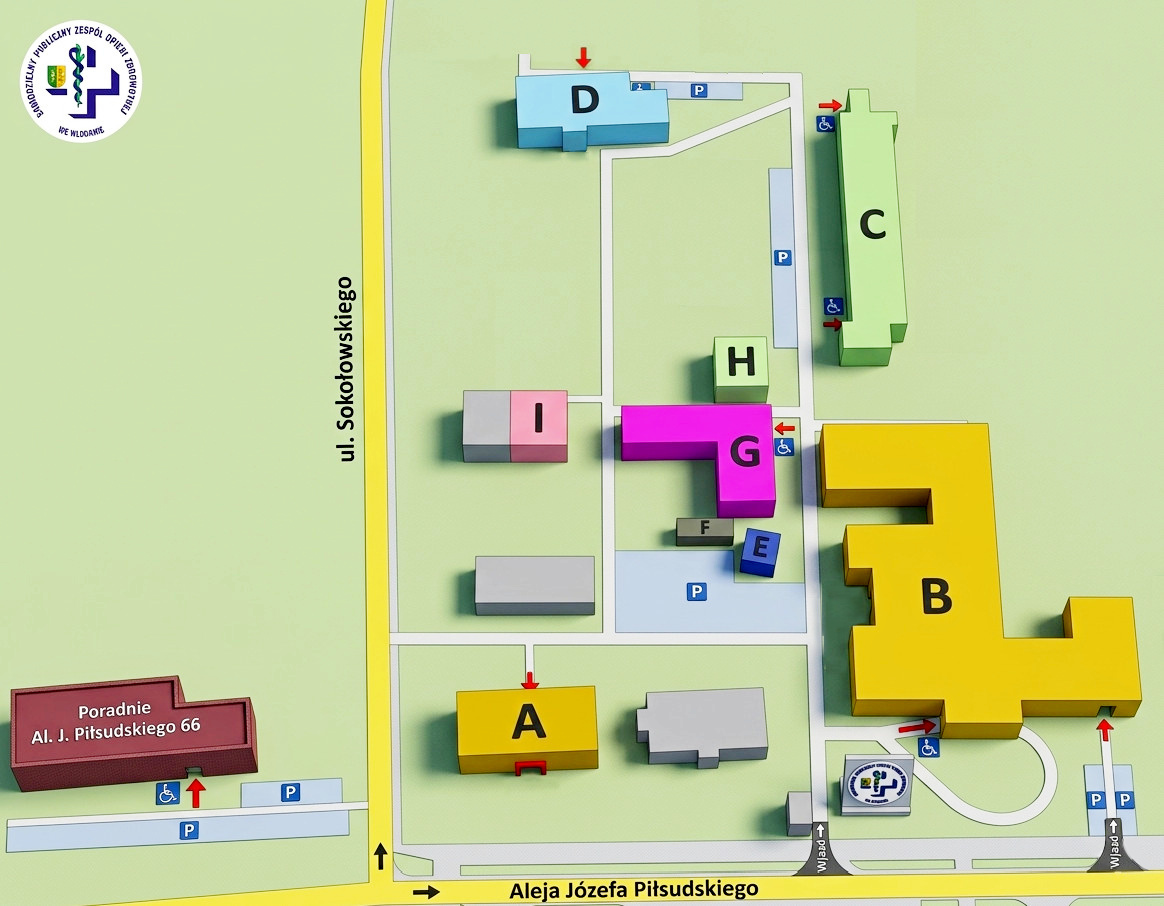 Plan sytuacyjny SPZOZ we Włodawie